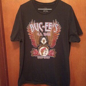 Buc-Ee's WORLD TOUR T-Shirt 1982-2023 Size LG, 100% Cotton, Black